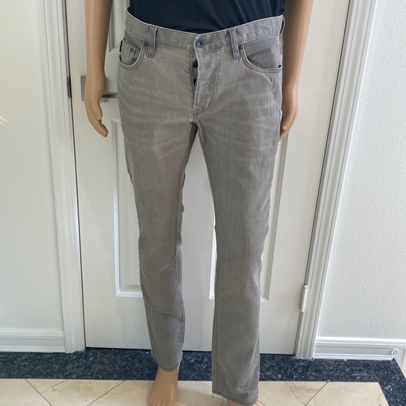 John Varvatos Mens Grey Wight Jeans in Size 33 - Picture 1 of 10